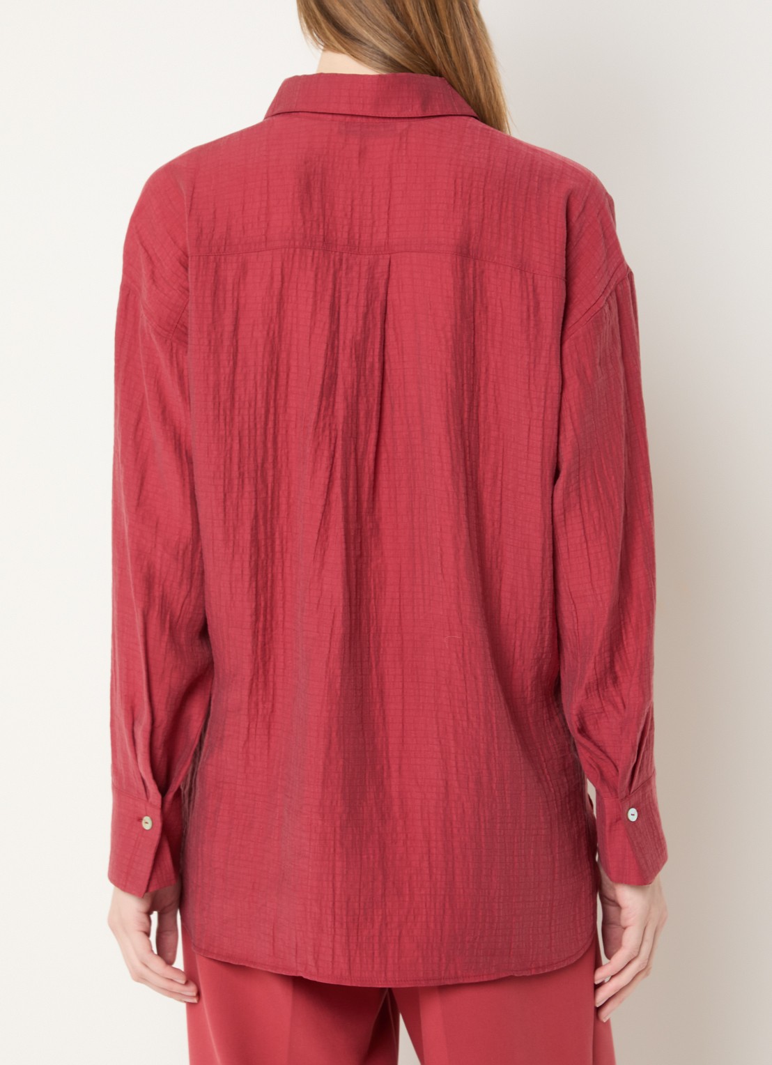 Summum Blouse met structuur - achterkant 4 cranberryrood