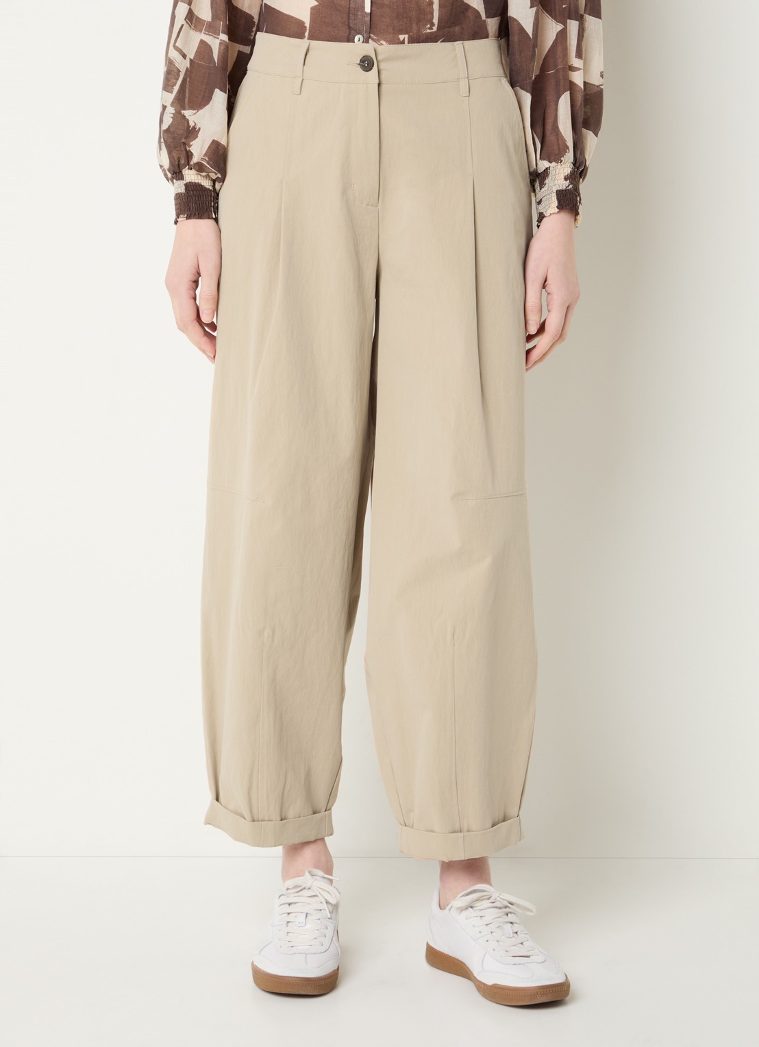 Summum High waist balloon fit broek met steekzakken - detail 3 beige