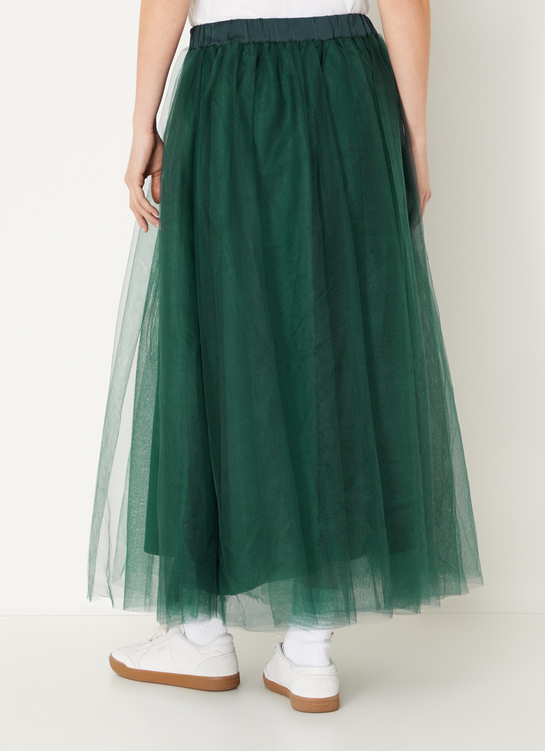 Summum Maxi rok van mesh - achterkant groen