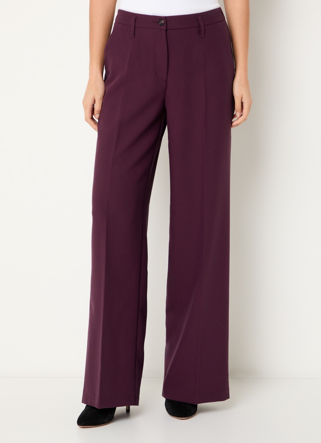 Summum Mid waist straight leg pantalon met steekzakken - detail 2 bruin