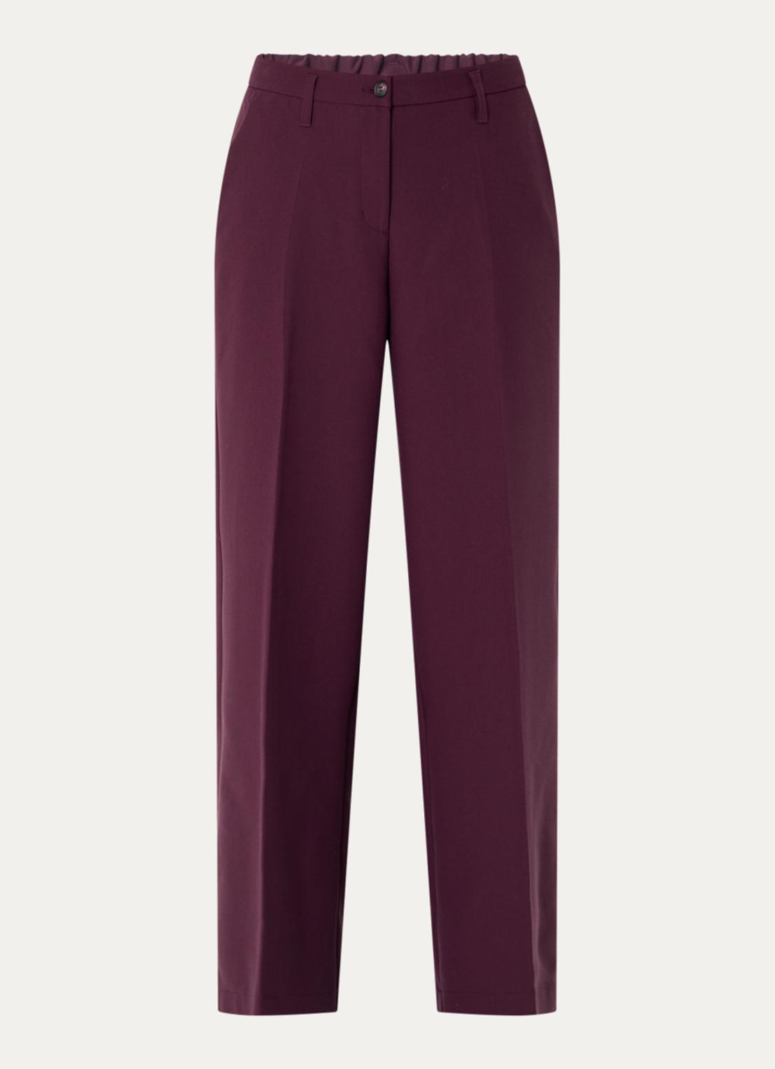 Summum Mid waist straight leg pantalon met steekzakken - voorkant 3 bruin