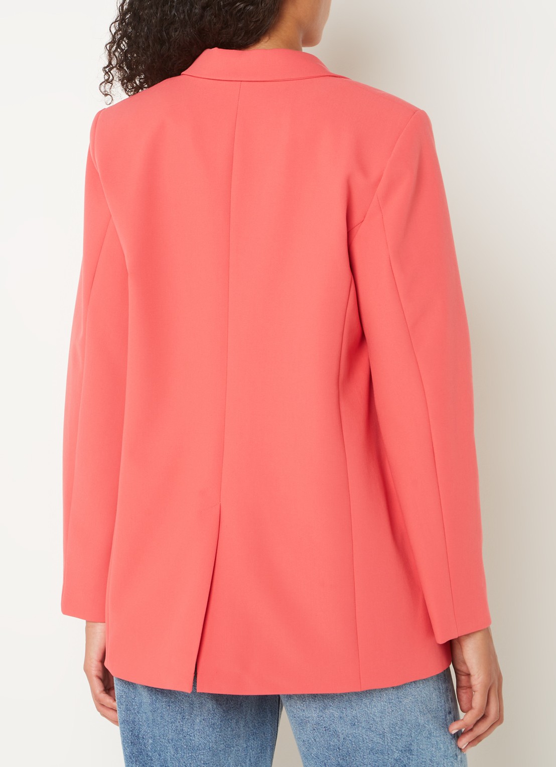 Summum Oversized blazer met klepzakken - achterkant koraal