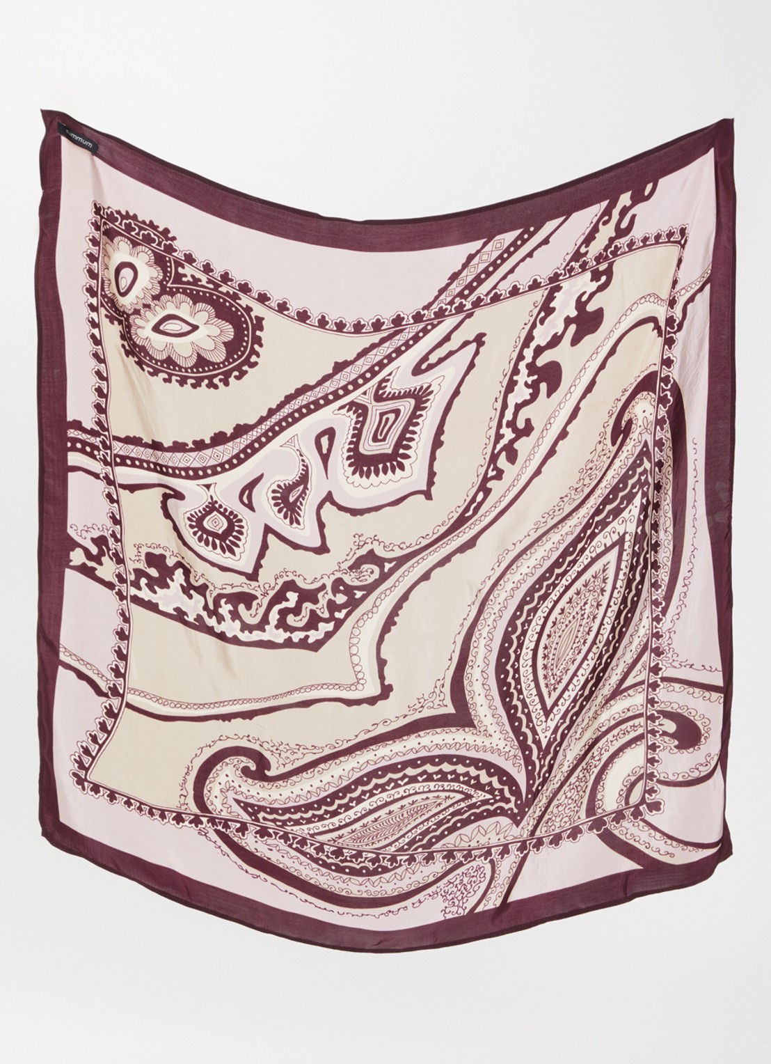Summum Sjaal met print 70 x 70 cm - detail paars