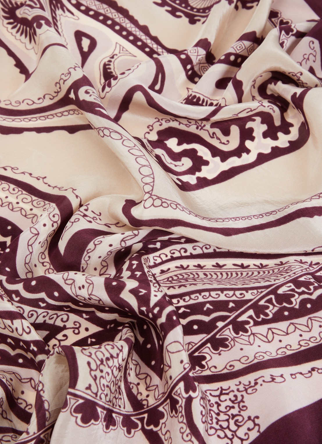 Summum Sjaal met print 70 x 70 cm - detail 2 paars