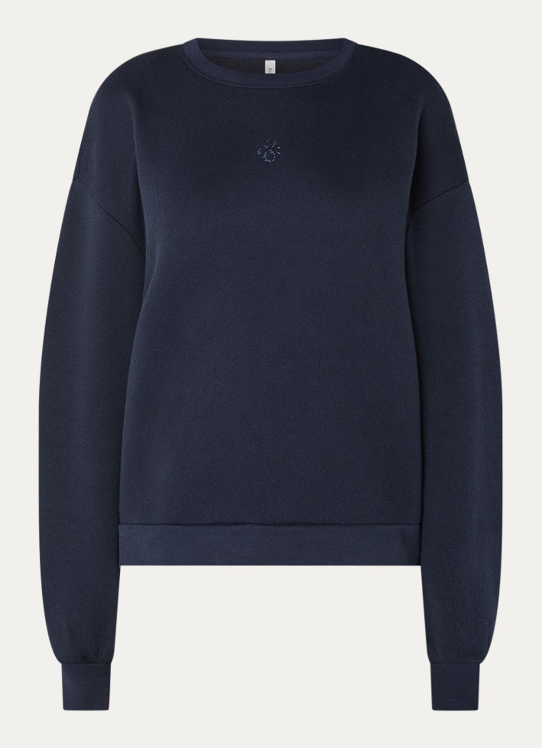 Summum Sweater met logo en strass - voorkant 2 donkerblauw