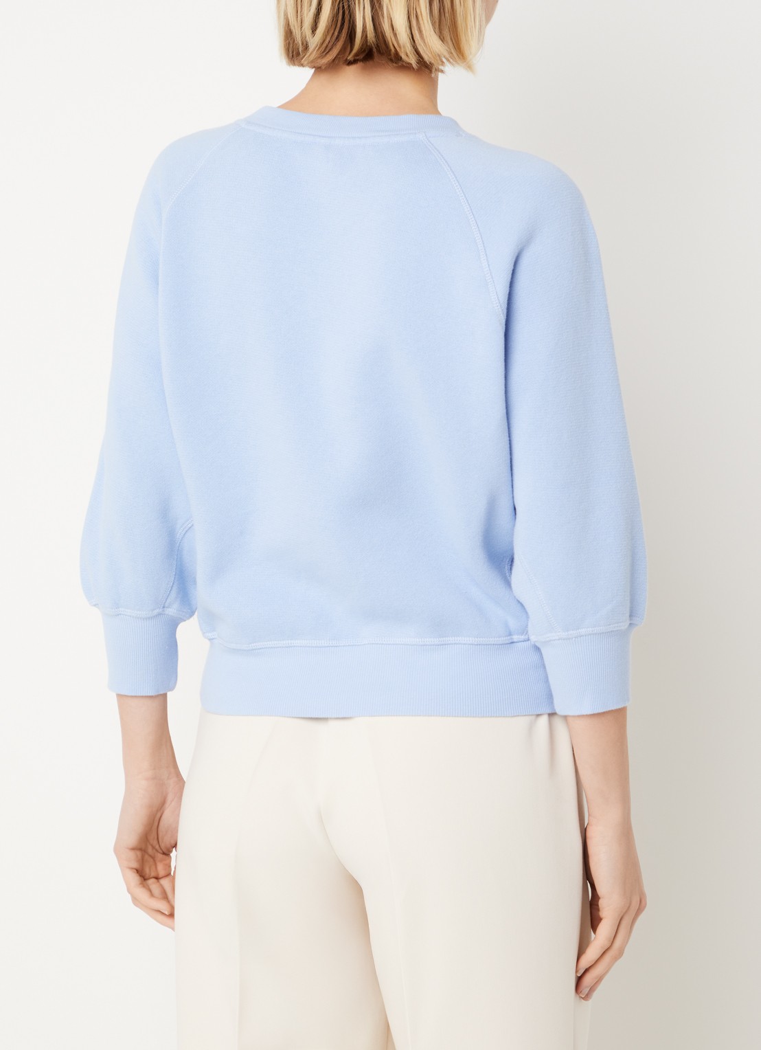 Summum Sweater met logoborduring - achterkant 3 blauwgrijs