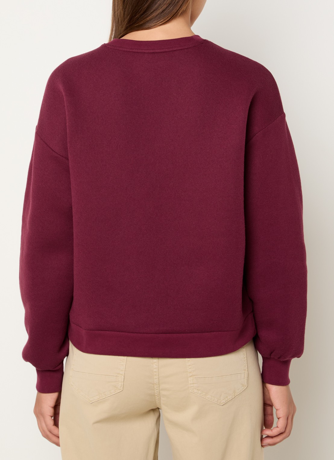Summum Sweater met logoprint - achterkant 4 bordeauxrood