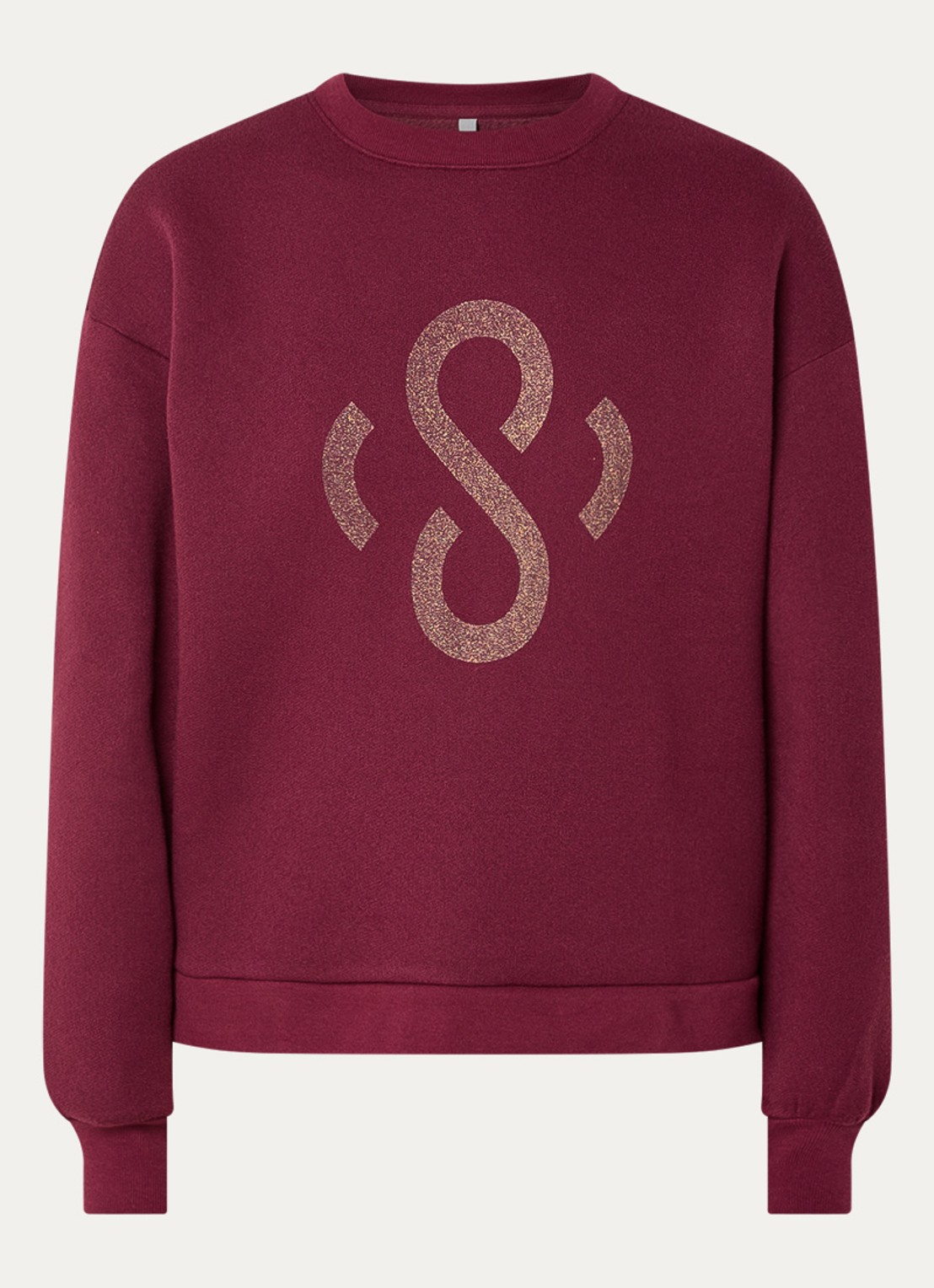 Summum Sweater met logoprint - voorkant bordeauxrood
