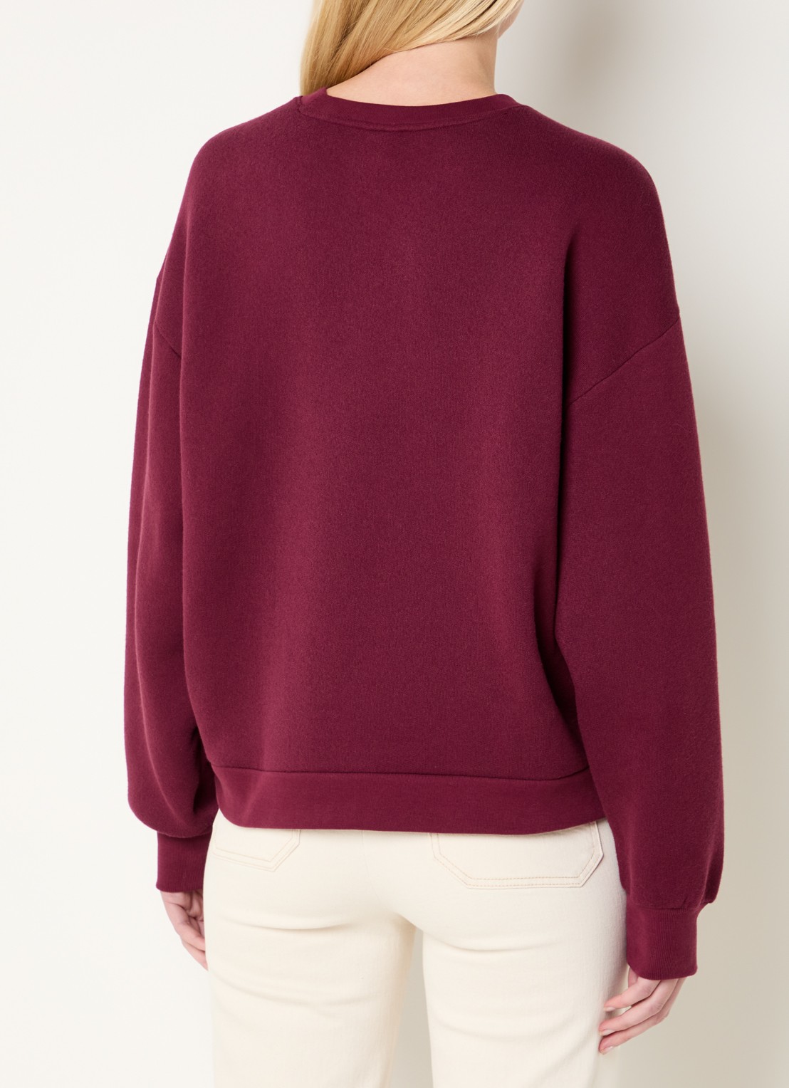 Summum Sweater met logoprint - achterkant 5 bordeauxrood
