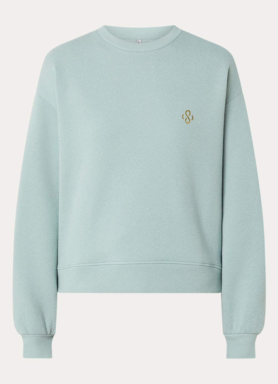Summum Sweater met logoprint - voorkant blauw