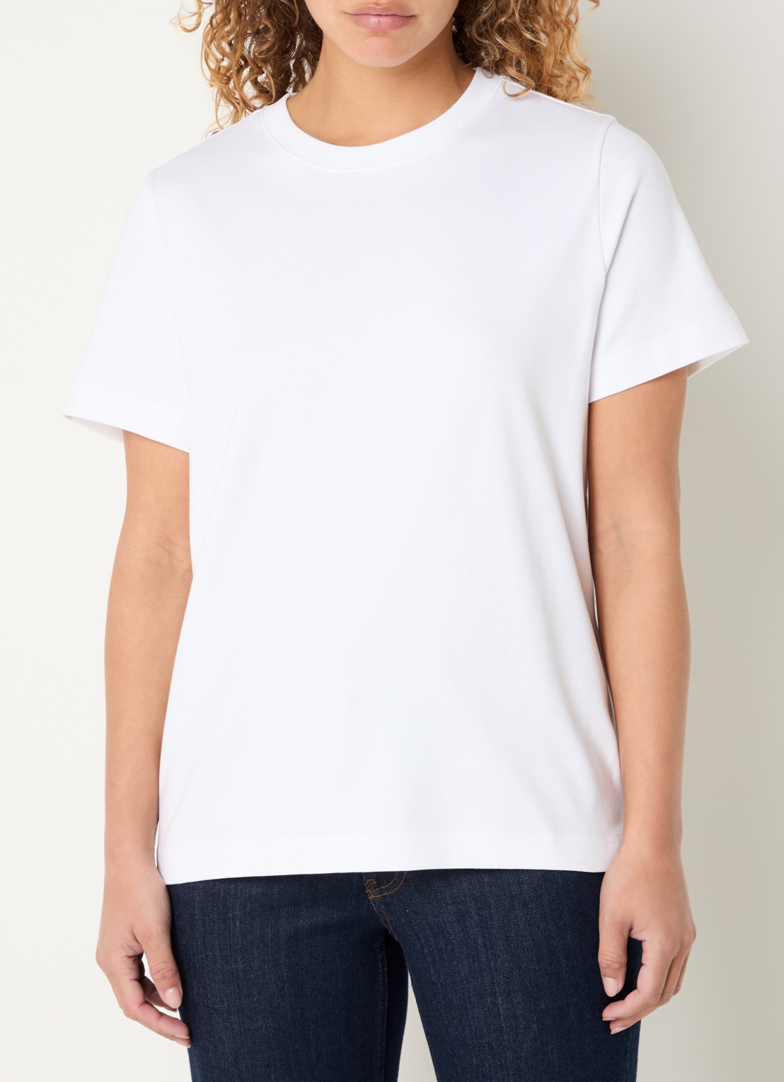 Summum T-shirt met ronde hals - detail wit