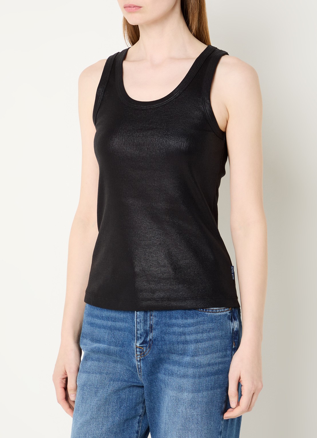 Summum Tanktop met metallic finish - detail 3 zwart