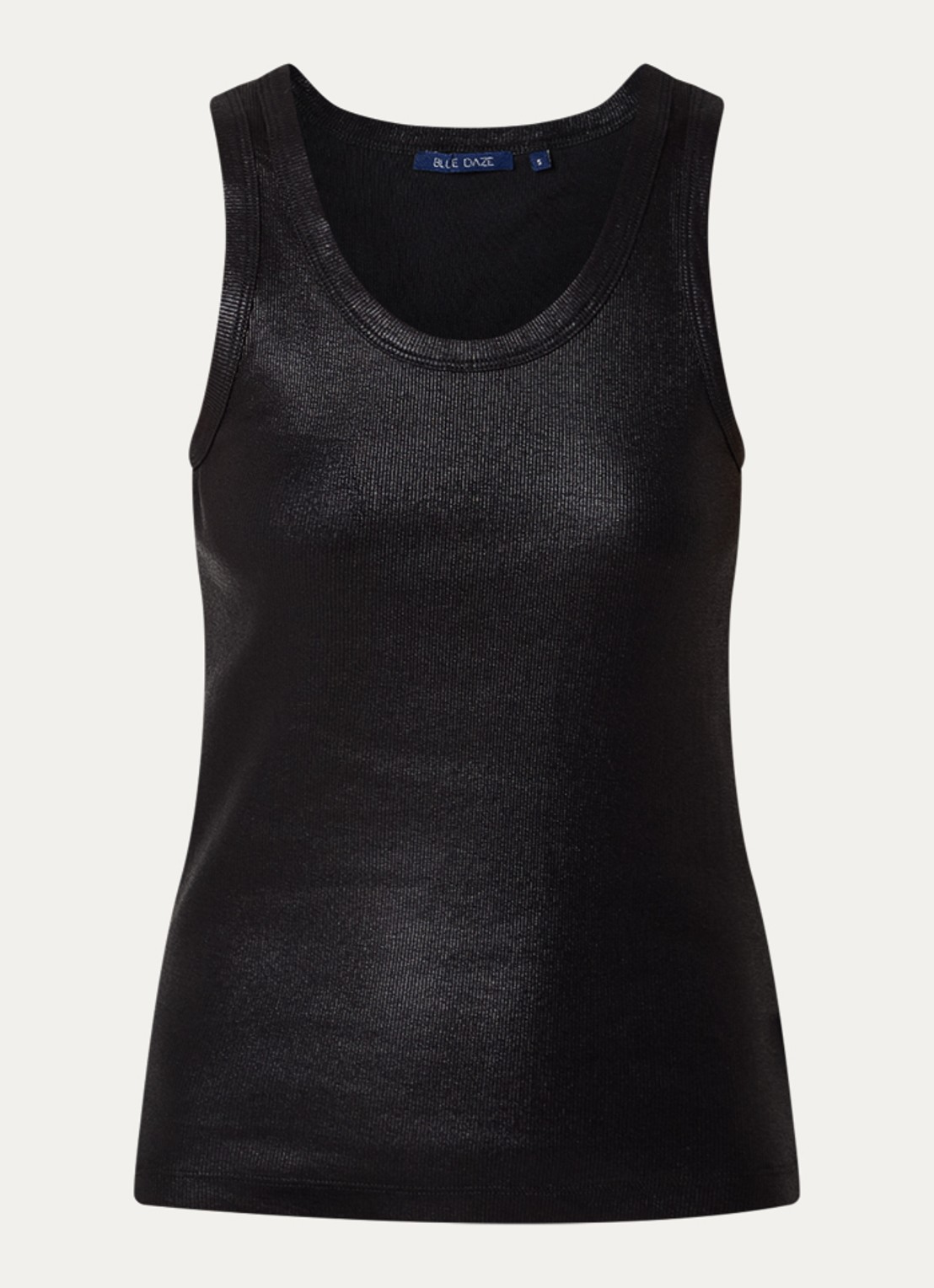 Summum Tanktop met metallic finish - voorkant zwart