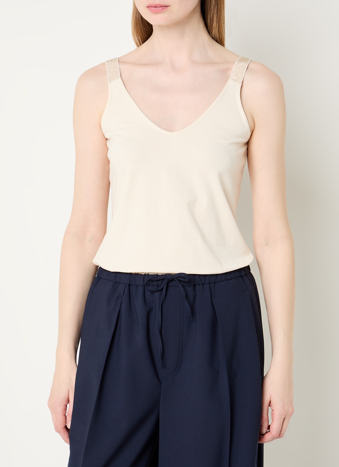 Summum Tanktop met stretch - detail 4 vanillegeel