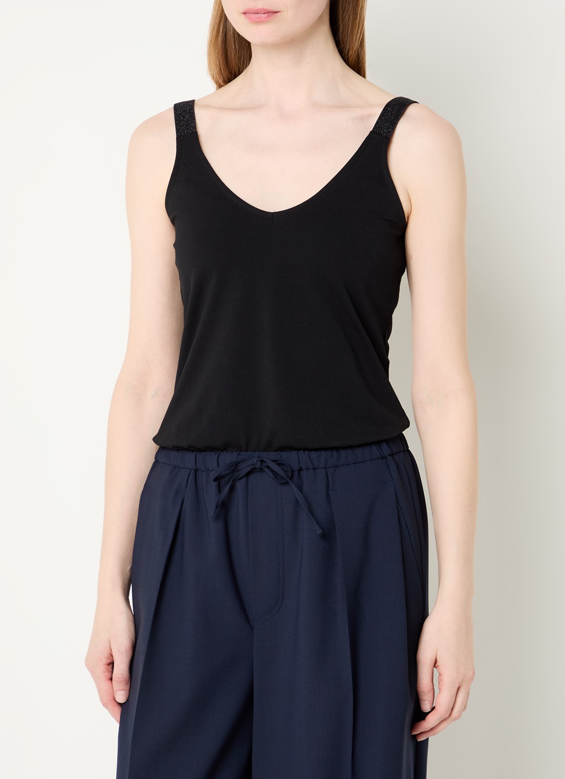 Summum Tanktop met stretch - detail 2 zwart
