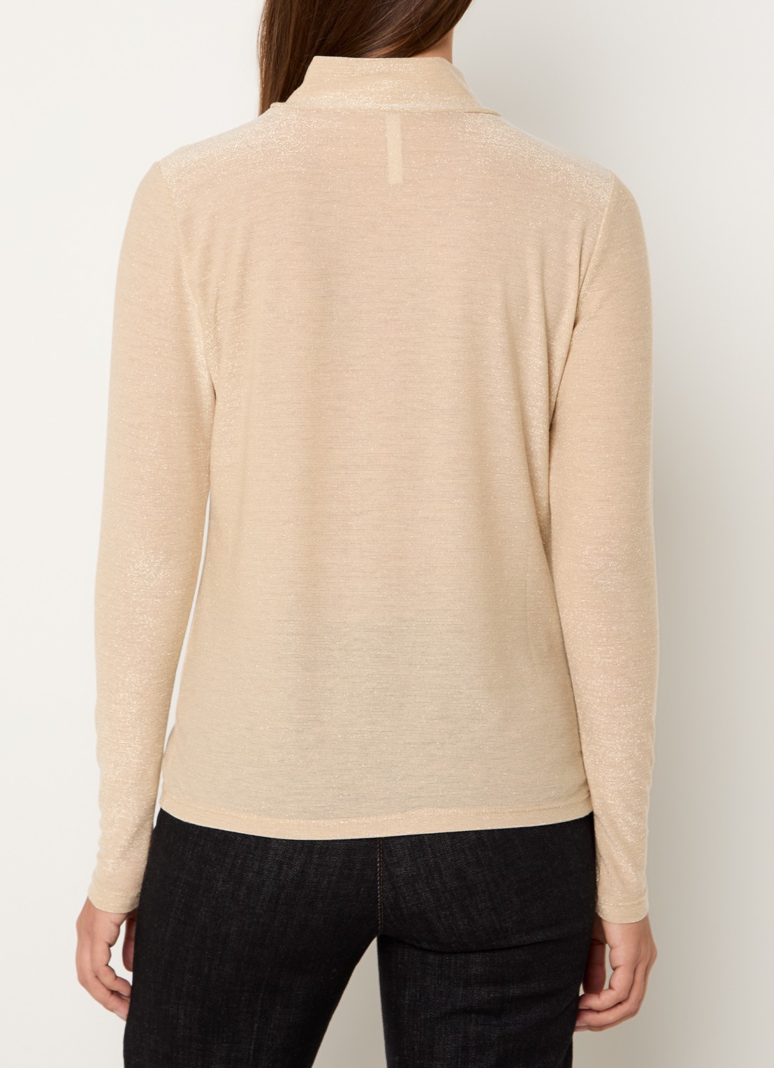 Summum Top met lurex en col - achterkant 3 goud