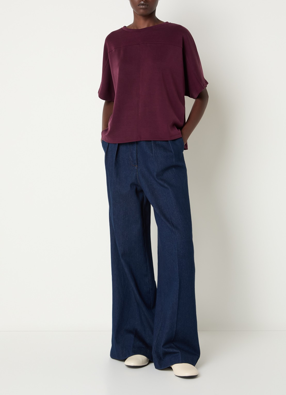 Summum Top met ronde hals - voorkant 2 bordeauxrood