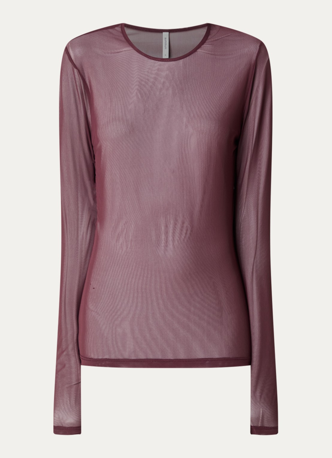 Summum Top van mesh - voorkant bordeauxrood