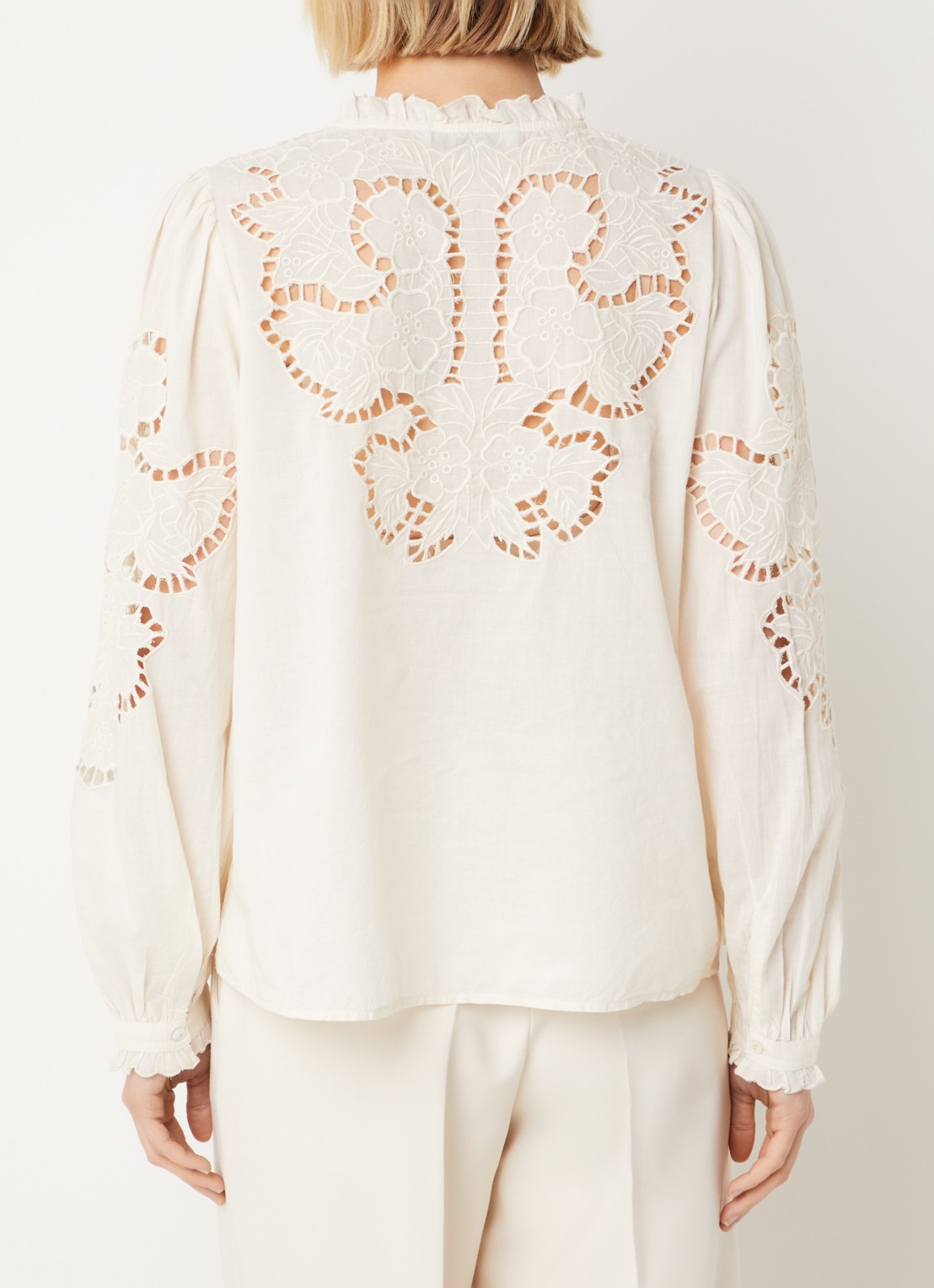 Summum Tuniek met broderie - achterkant wit