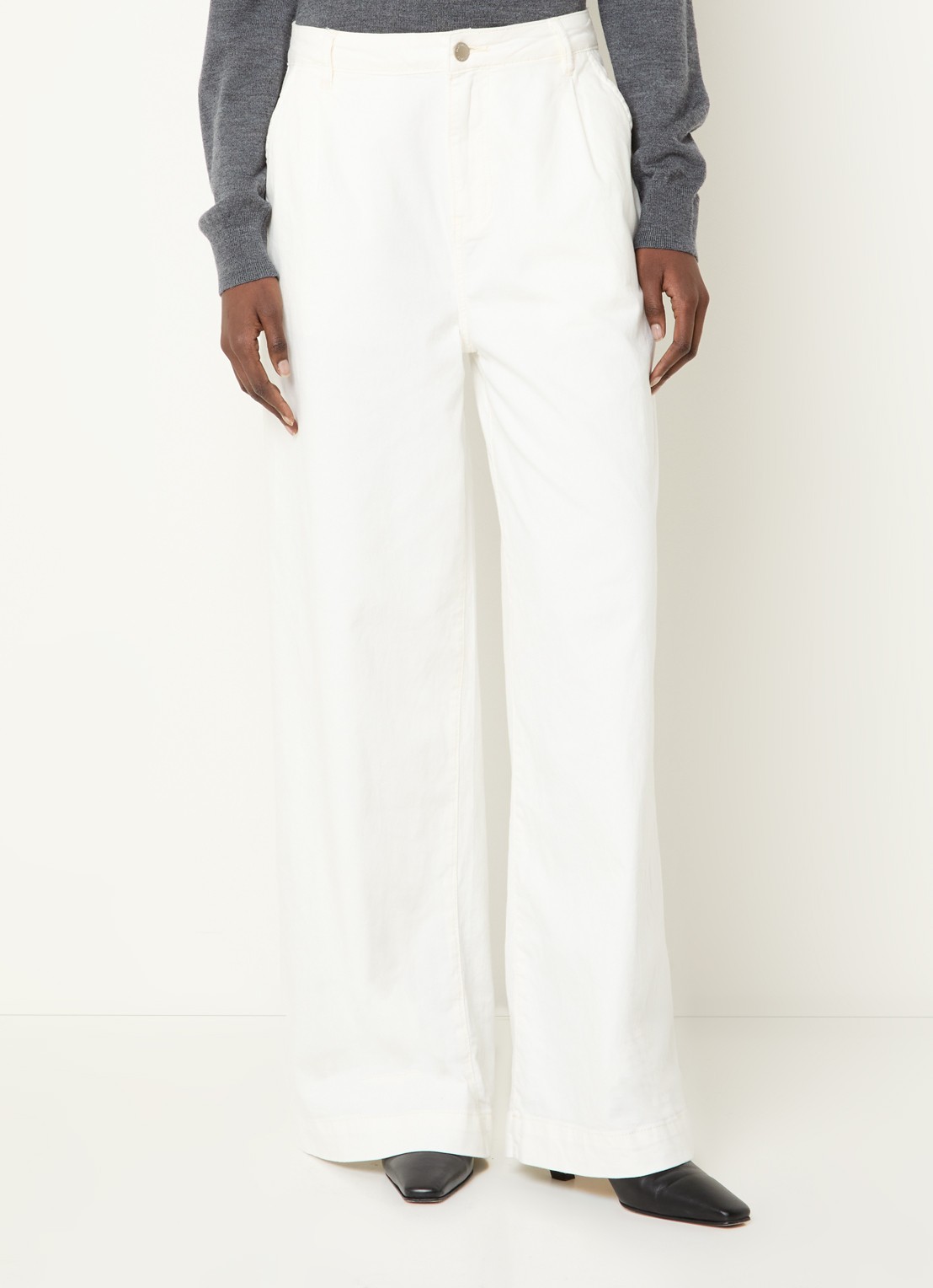 Summum Wide leg jeans met gekleurde wassing - detail 3 wit
