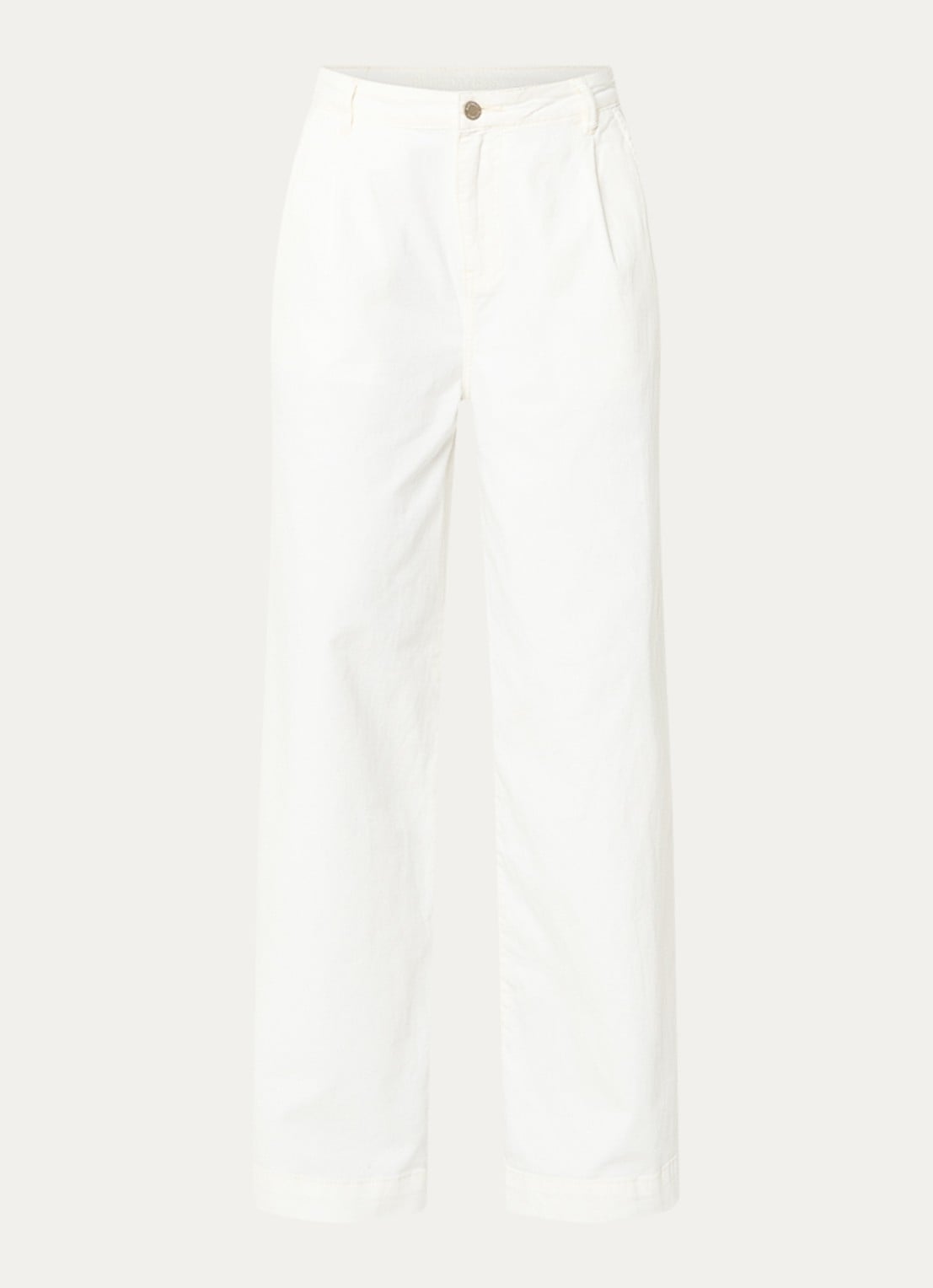 Summum Wide leg jeans met gekleurde wassing - voorkant wit