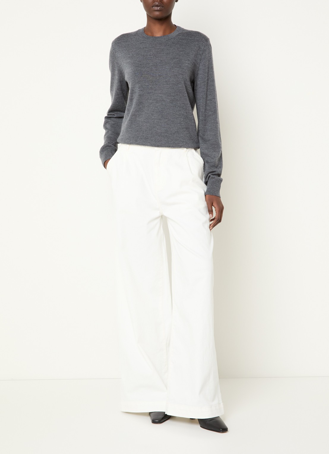 Summum Wide leg jeans met gekleurde wassing - voorkant 2 wit