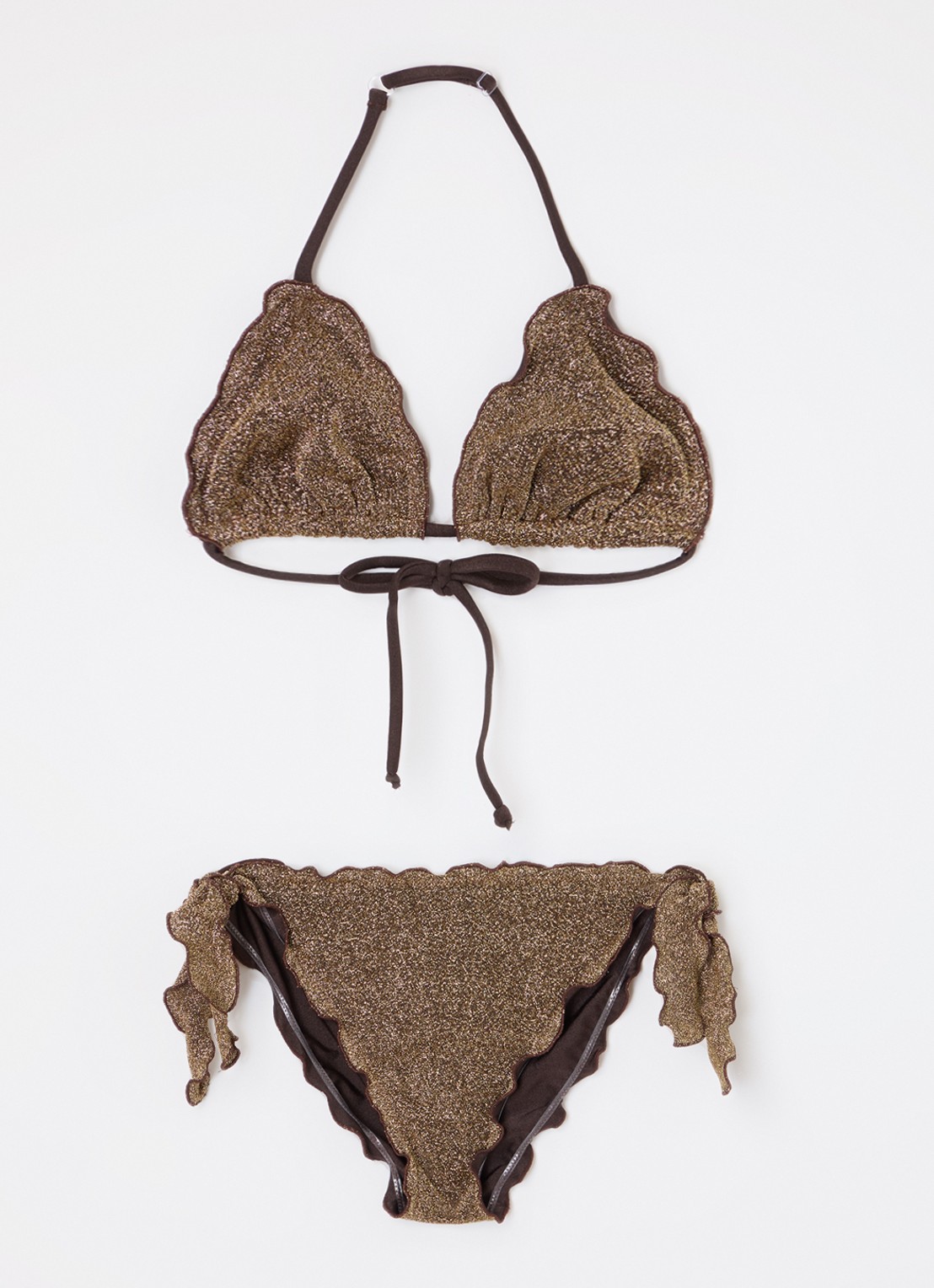 Sundek Mini Magnolia bikiniset met lurex - voorkant brons
