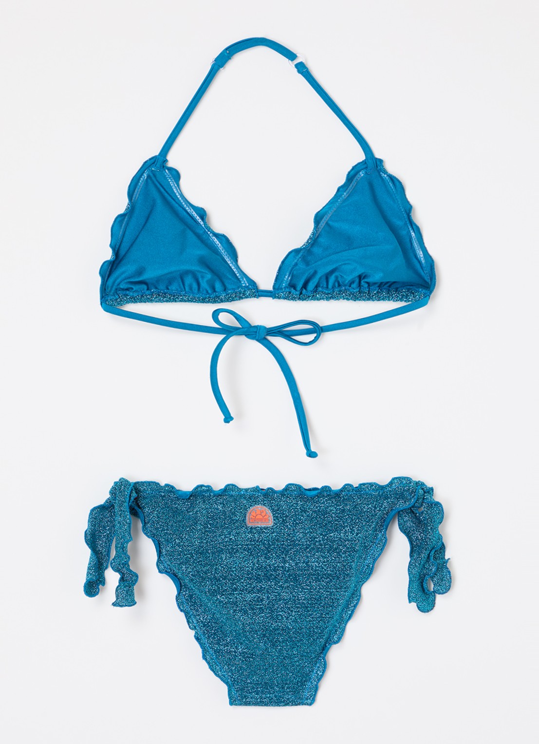 Sundek Mini Magnolia bikiniset met lurex - voorkant 2 blauw