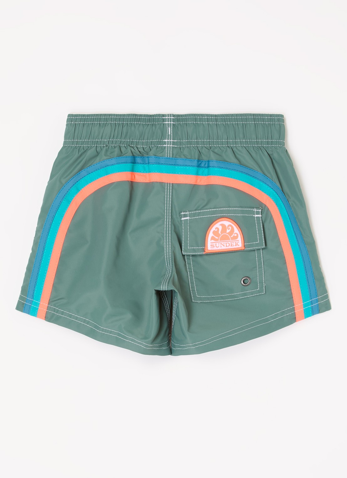Sundek Zwemshorts met trekkoord - voorkant 2 legergroen