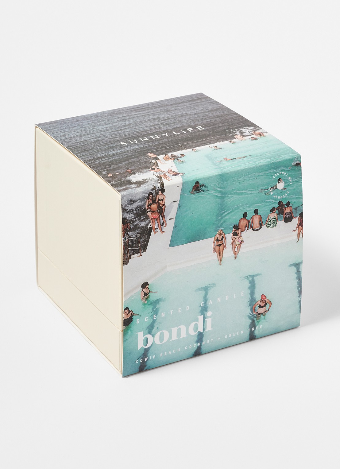 Sunnylife Candles & Fragrance geurkaars Bondi  - detail wit