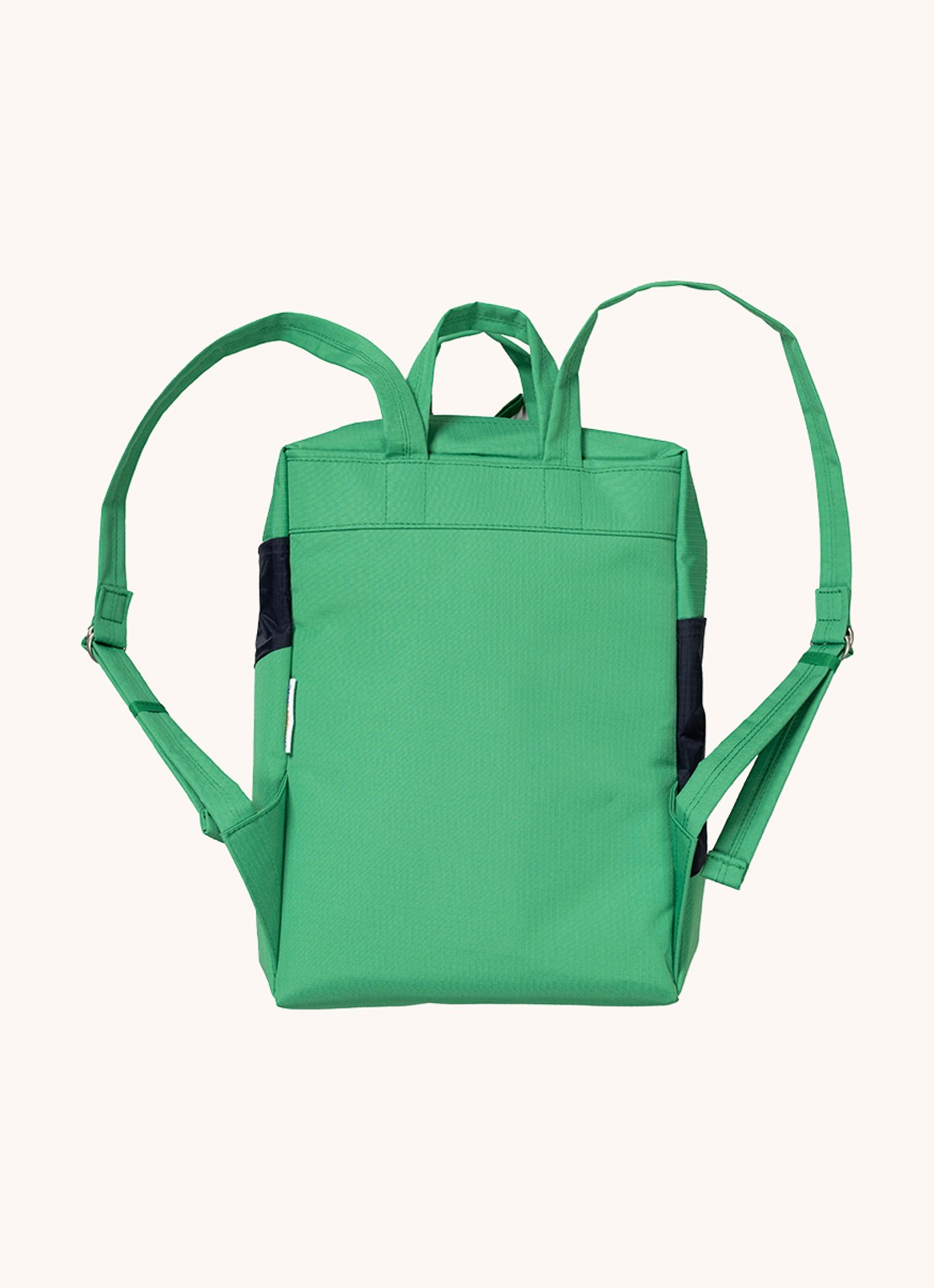 SUSAN BIJL The New Backpack waterafstotende rugzak met 13 inch laptopvak - achterkant 4 groen