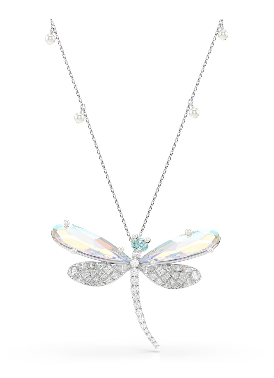Swarovski 2026 Capsule ketting met kristal - voorkant zilver