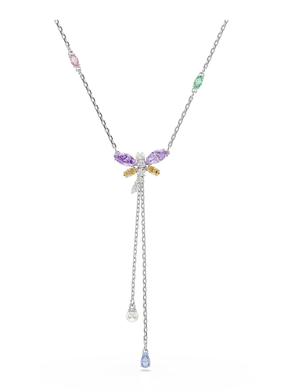 Swarovski 2026 Capsule ketting met kristal  - voorkant 5 zilver