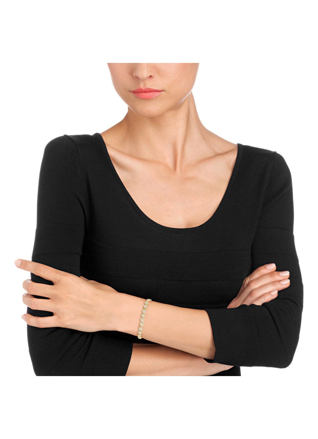 Swarovski Angelic armband met kristal - voorkant 5 goud