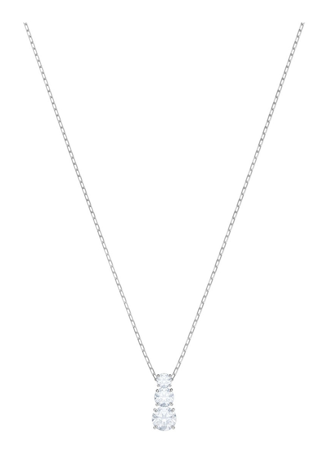 Swarovski Attract Trilogy hanger met kristal - voorkant zilver