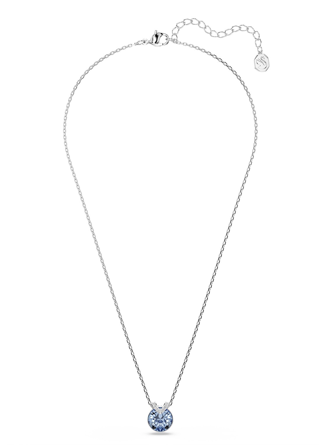 Swarovski Bella ketting met kristal - detail 2 zilver