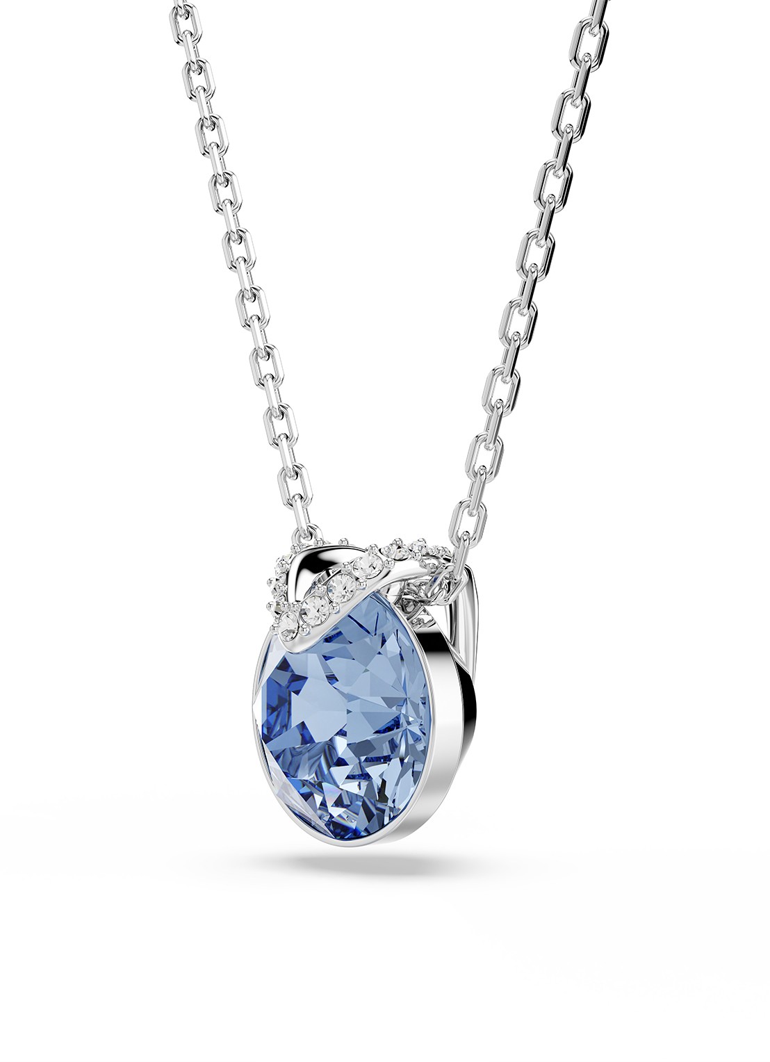 Swarovski Bella ketting met kristal - detail 3 zilver