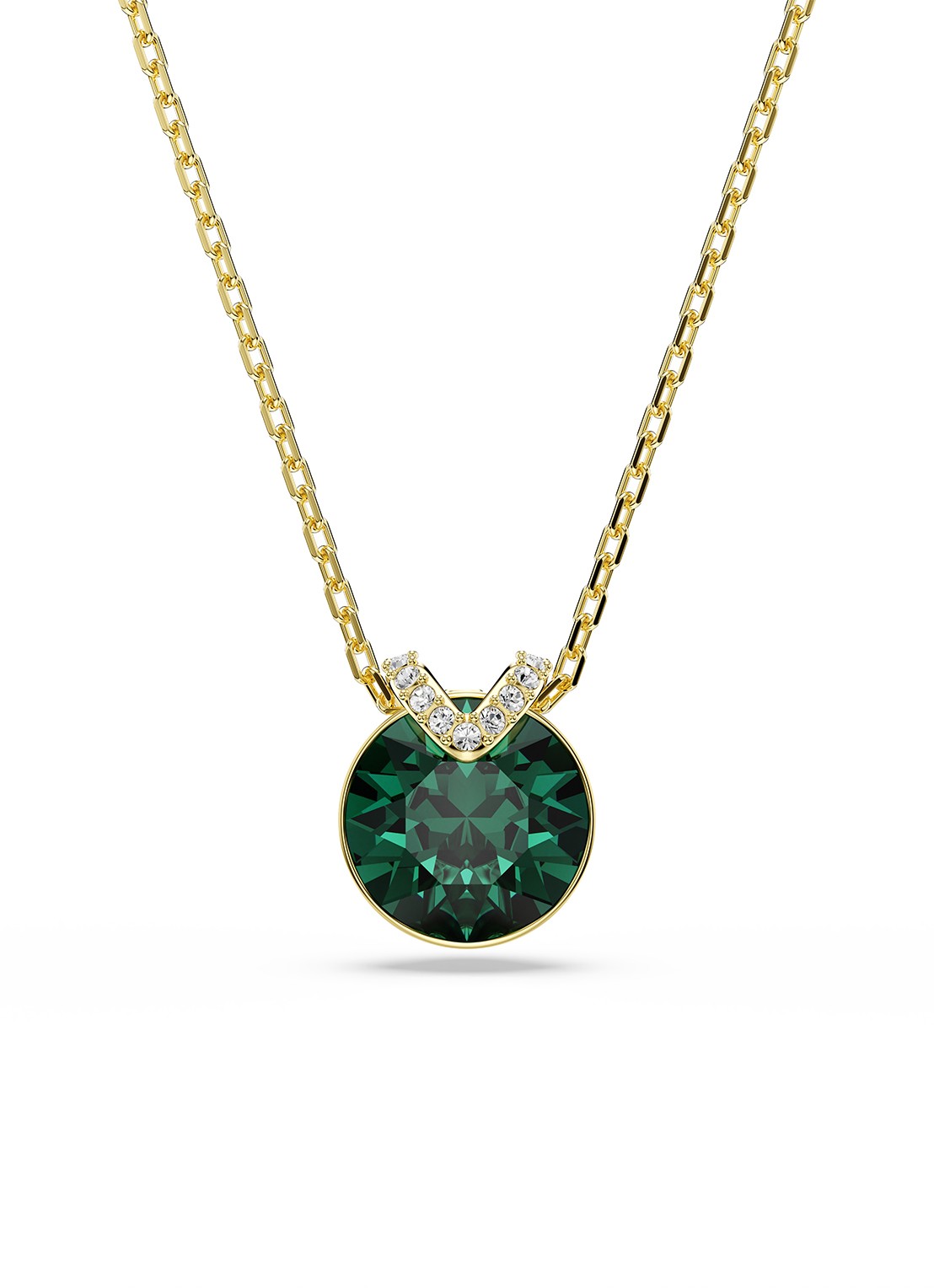 Swarovski Bella ketting met kristal - voorkant goud