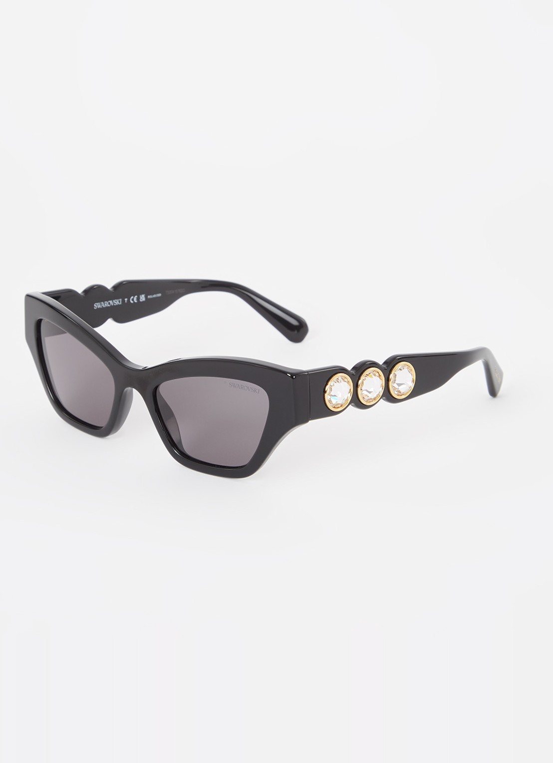 Swarovski Cat Eye zonnebril gepolariseerd SK6021 - voorkant zwart