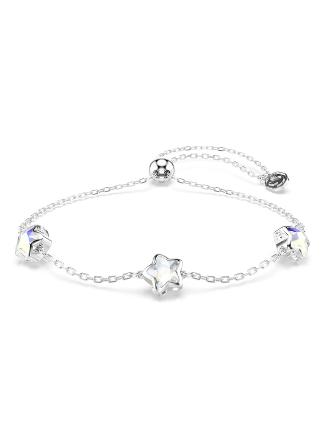 Swarovski Chroma armband met kristal - voorkant 4 zilver