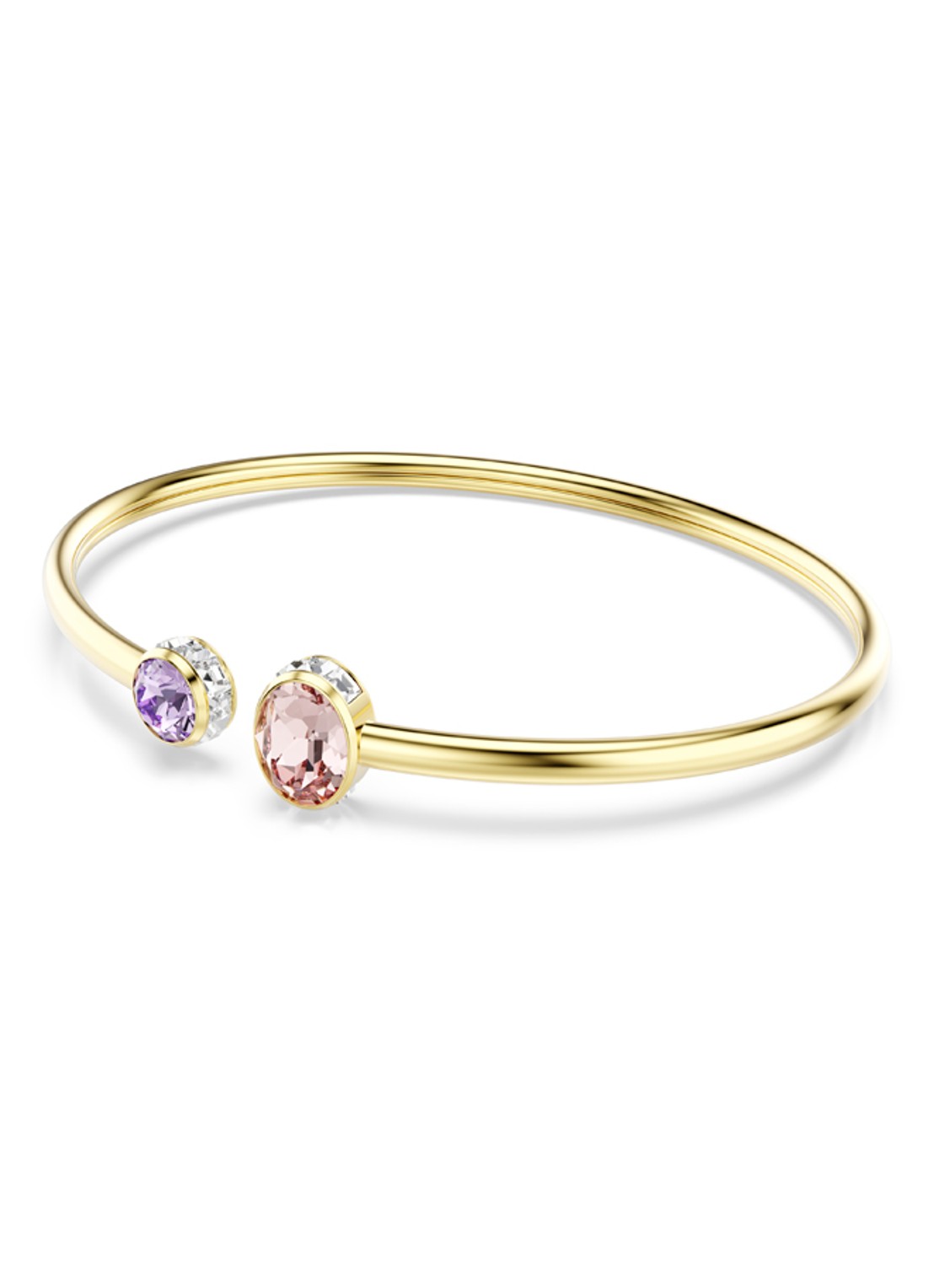 Swarovski Chroma bangle met kristal  - detail goud