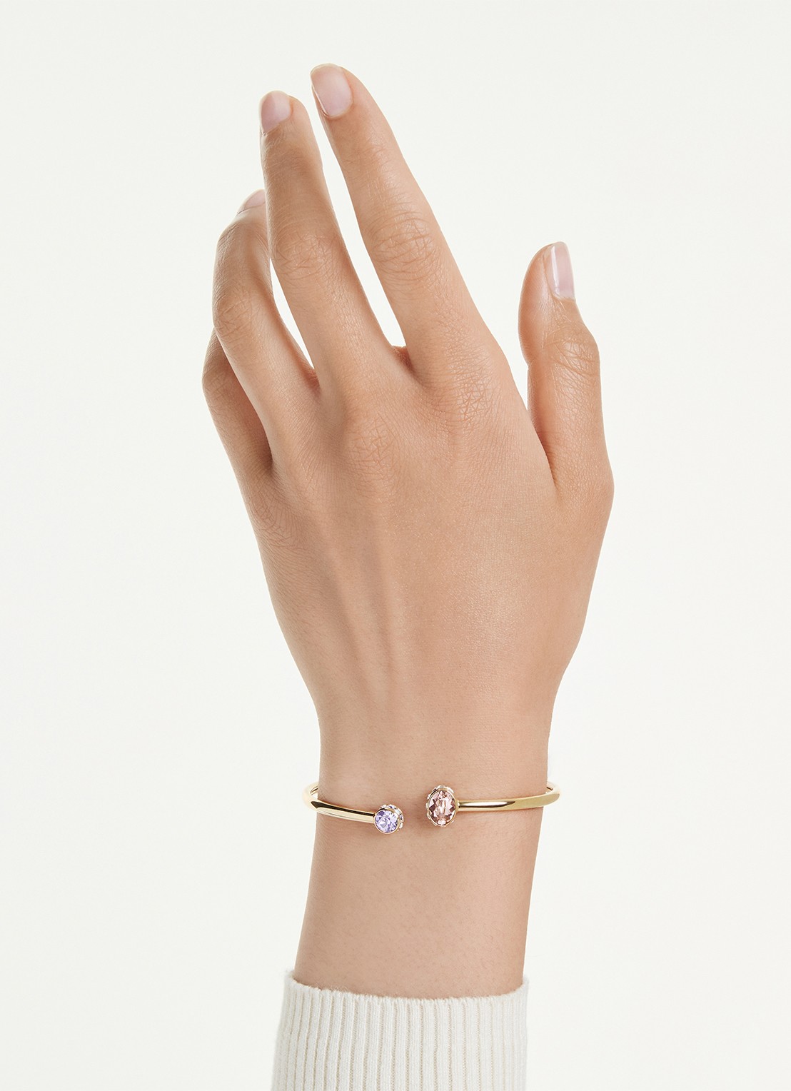 Swarovski Chroma bangle met kristal  - detail 5 goud