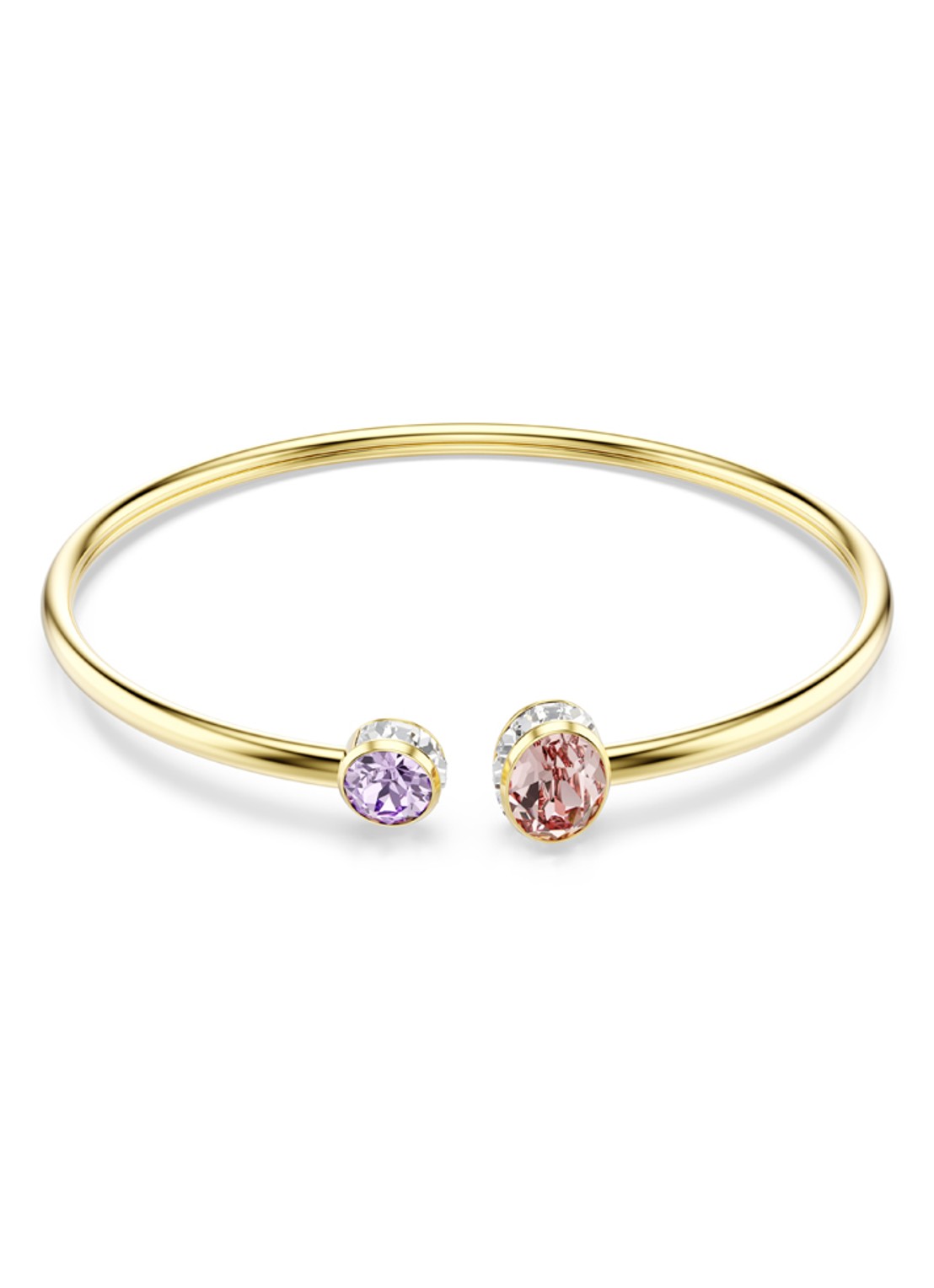 Swarovski Chroma bangle met kristal  - voorkant 6 goud