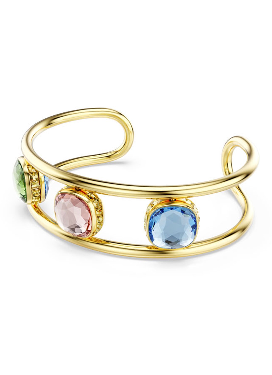 Swarovski Chroma bangle verguld M  - detail goud