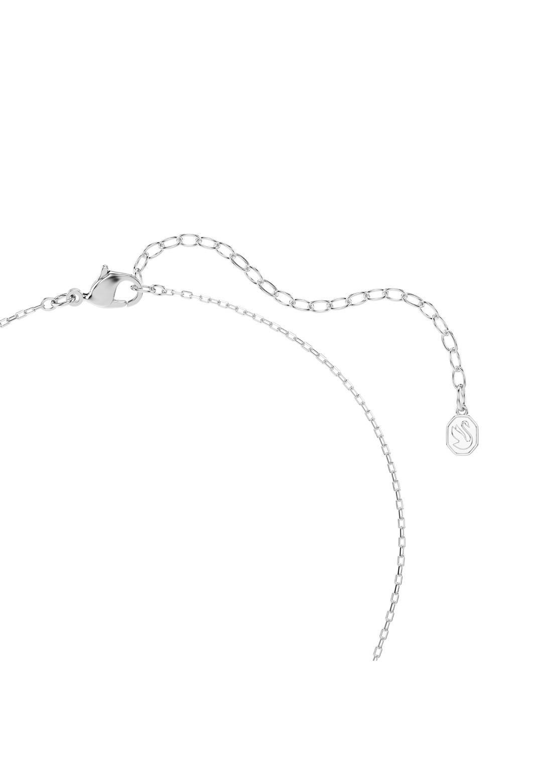 Swarovski Chroma ketting met kristal - detail 3 zilver
