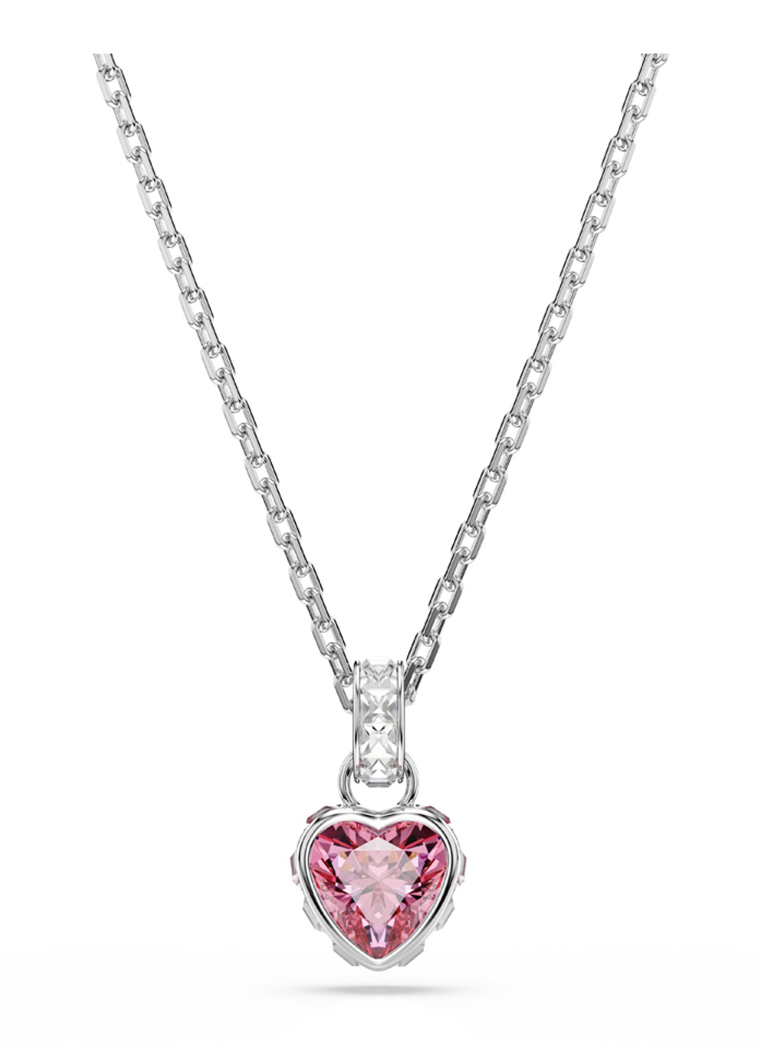 Swarovski Chroma ketting met kristal - voorkant 5 zilver