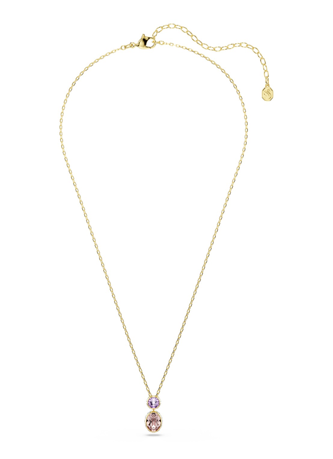 Swarovski Chroma ketting verguld  - detail goud