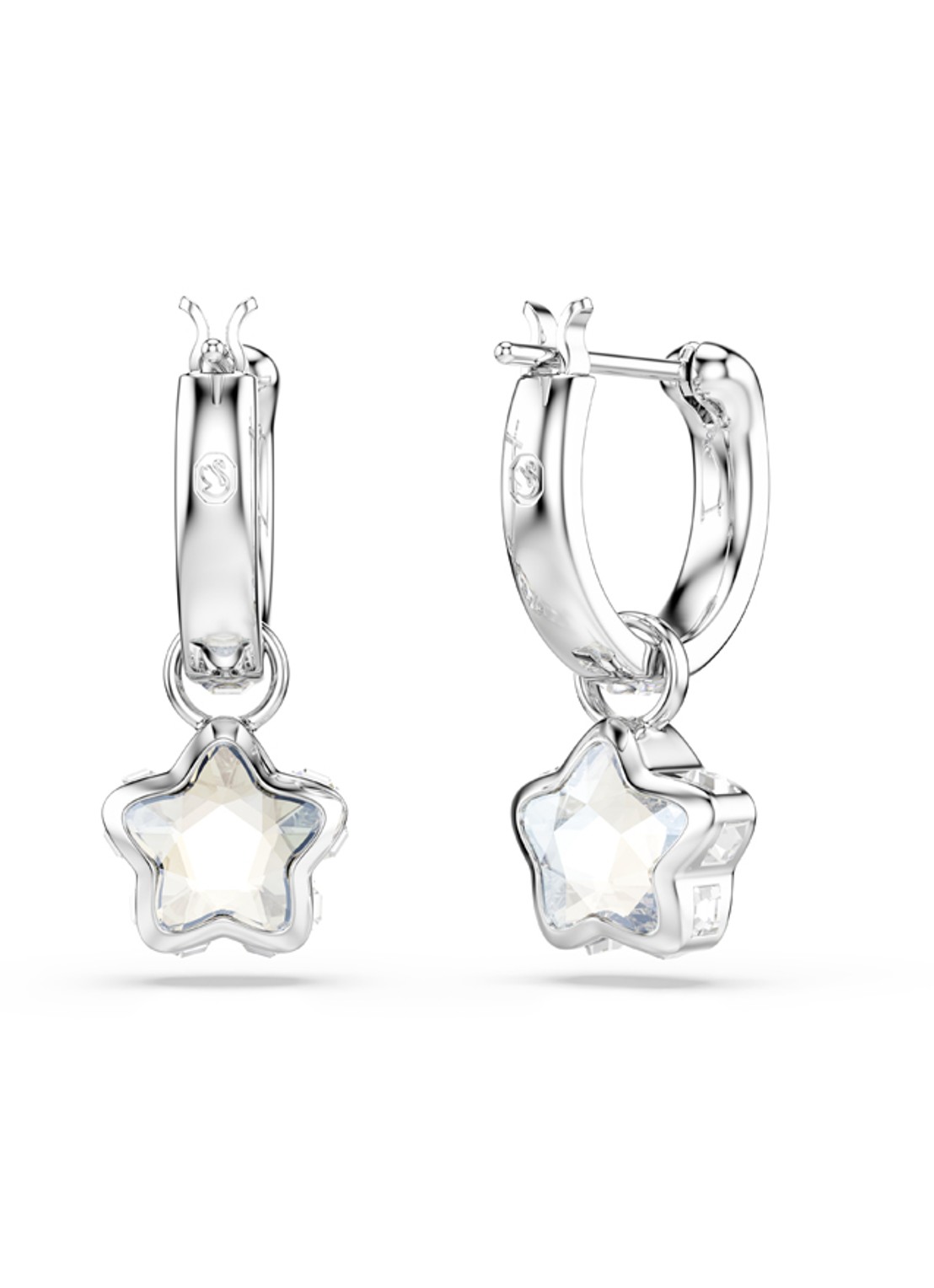 Swarovski Chroma oorhangers met kristal - detail 3 zilver