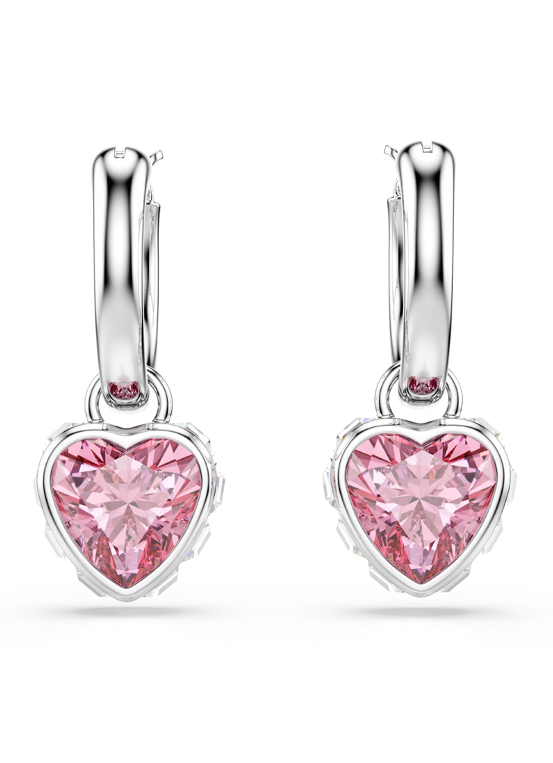 Swarovski Chroma oorringen met kristal - detail zilver