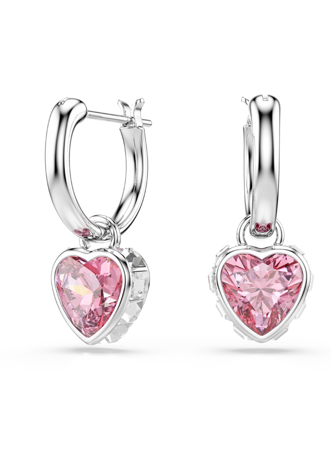 Swarovski Chroma oorringen met kristal - voorkant 4 zilver